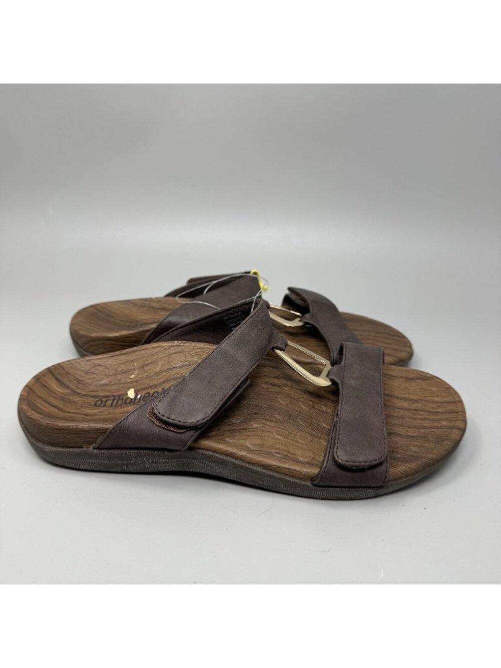 Womens Orthaheel Slip On Sandals Size 8 Layla Slides Brown New
